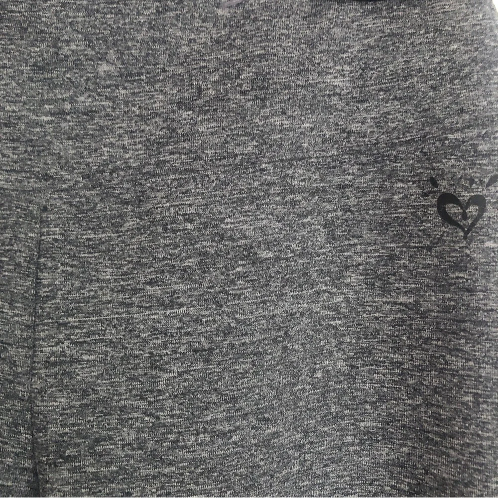 Justice Grey Heather Leggings Athletic Crop Length